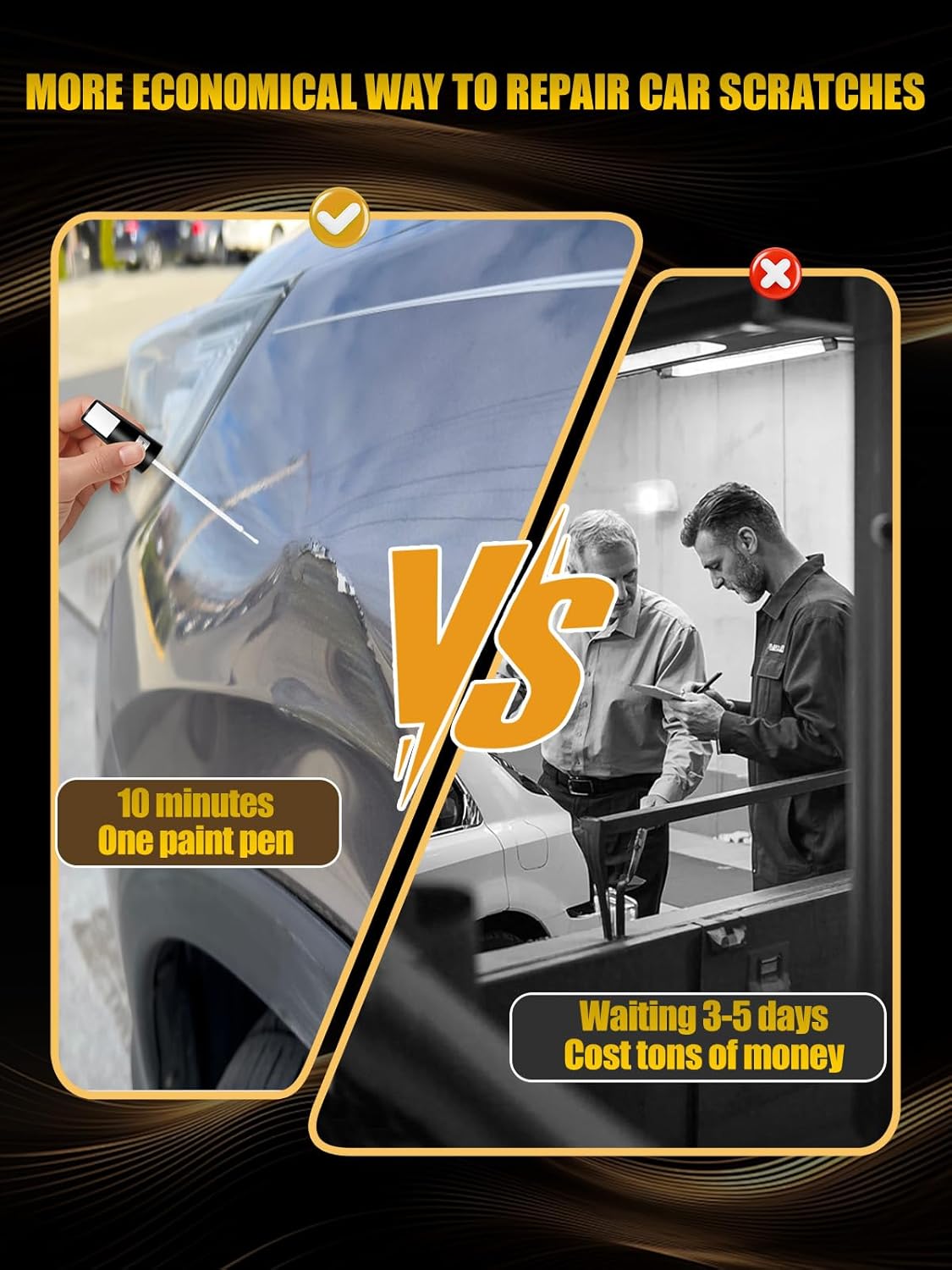 (149/9149) Polar White Touch Up Paint Compatible with Mercedes-Benz, Exact Match Car Paint Pen Automotive Scratch Repair Remover Kit Quick & Easy Solution for Vehile Chips and Nicks