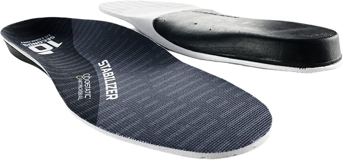 10 Seconds Stabilizer Insole, Medium Corrective Arch, Soft Support, Designed for Instability and Low-Profile Footwear, Deep Heel Cup, Anti Odor and Blister Topper. (M 5/6, W 7.5/8.5)