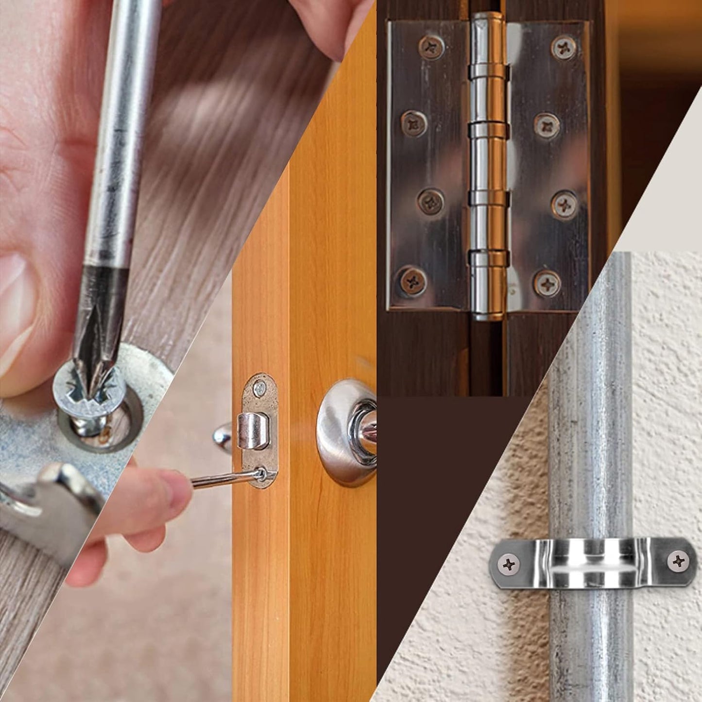 #10 x 2" Wood Screw 100Pcs 18-8 (304) Stainless Steel Screws Flat Head Phillips Fast Self Tapping Drywall Screws by SG TZH